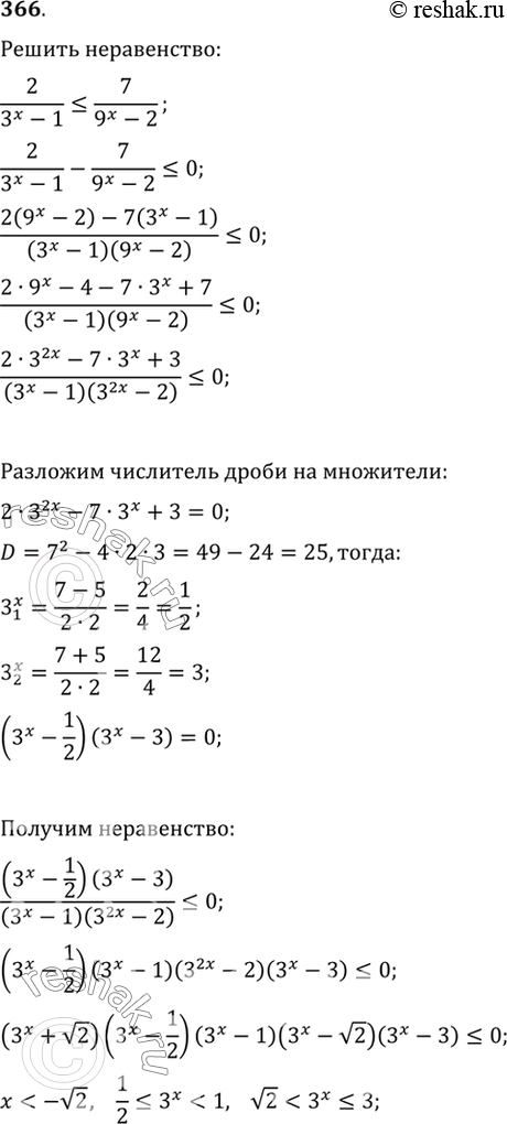 Изображение Упр.366 ГДЗ Алимов 10-11 класс